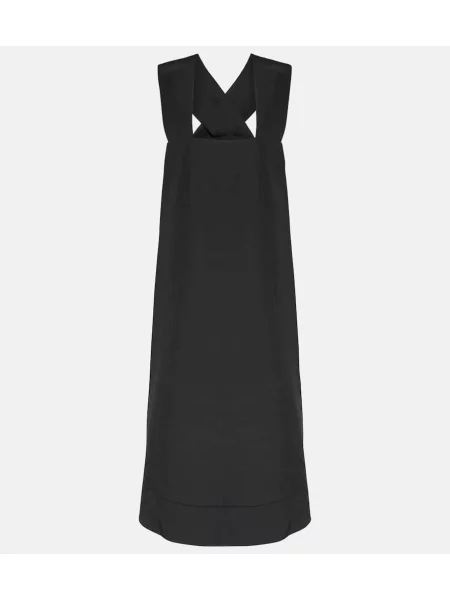 Volnena obleka midi obleka Co nad koleni črna