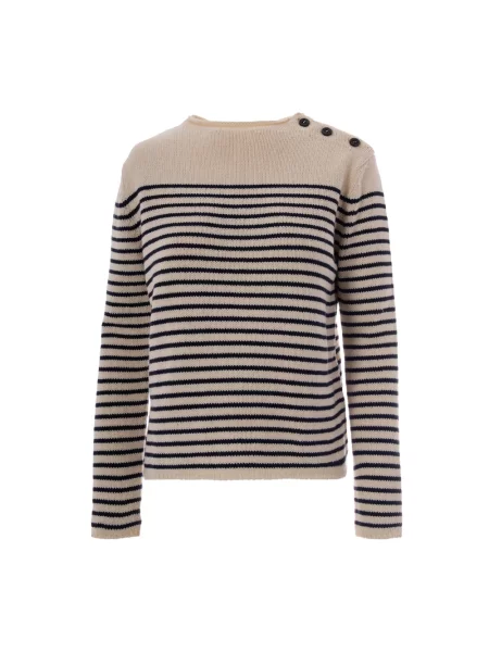 Dzianinowy sweter Max Mara beżowy