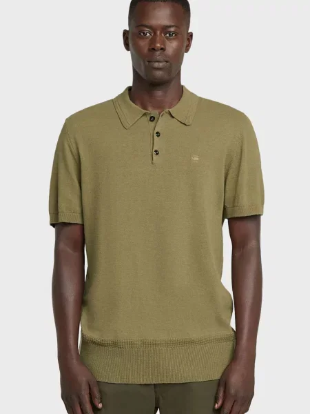 Трикотажне поло G-star Raw зелене