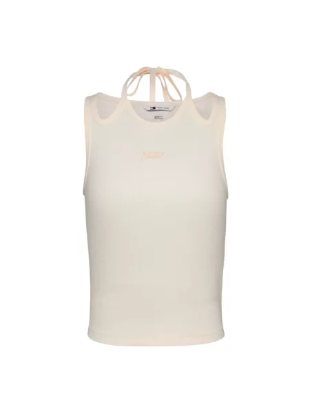 Top Tommy Jeans beżowy