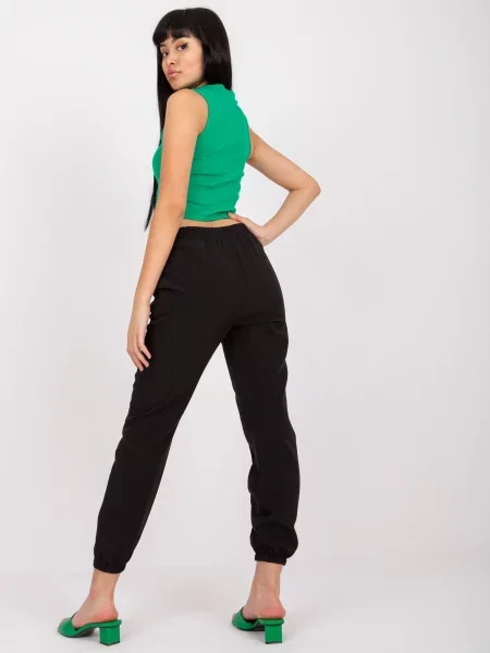 Pantaloni Fashionhunters negru