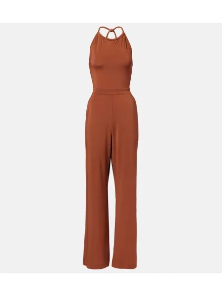 Salopetă Max Mara cu gât halter maro