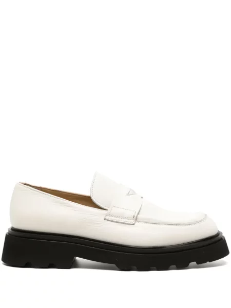 Pantofi loafer Doucal's din piele chunky alb