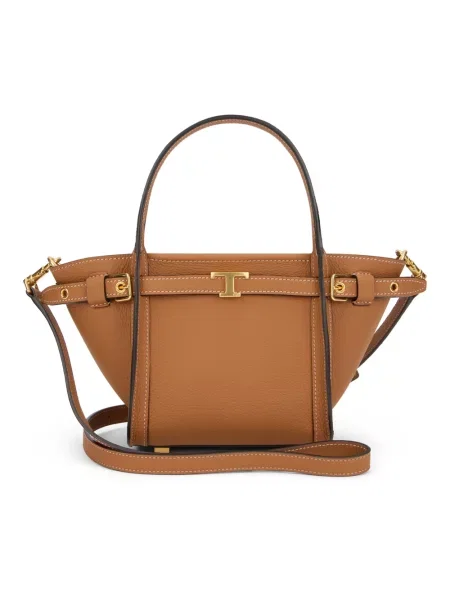 Shopperka Tod's skórzana brązowa