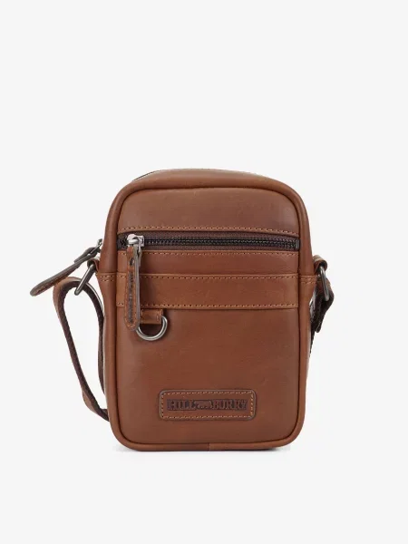 Кожаная сумка кросс-боди Hill Burry коричневая