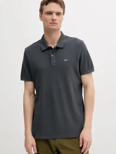 Μπλουζάκι πόλο Tommy Jeans γκρι