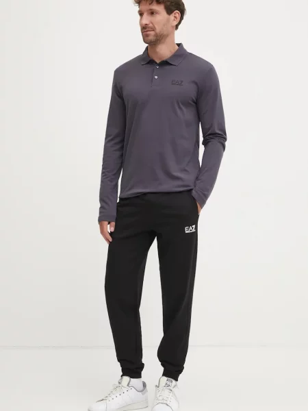 Спортивні штани Emporio Armani з принтом чорний