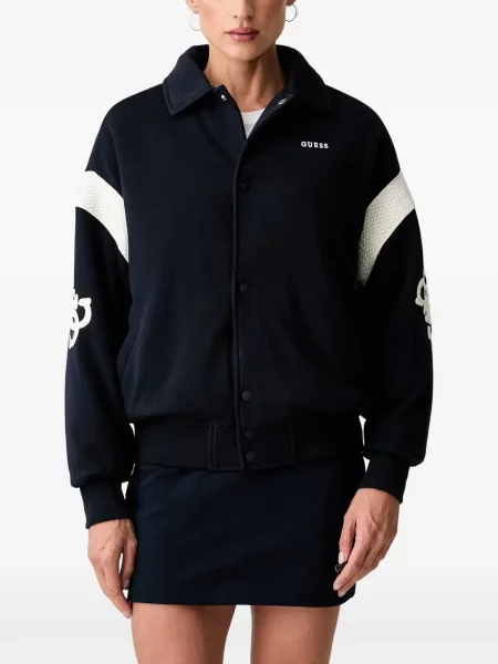 Geacă bomber Guess cu broderie albastru