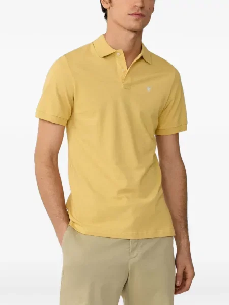 Tricou polo Hackett cu broderie galben