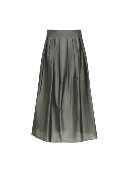 Spódnica midi Max Mara do kolan z organzy zielona
