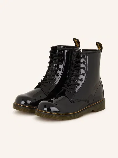 Šněrovací kotníkové boty Dr. Martens černé