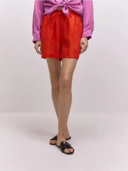 Reserved Лляні шорти мандариновий 