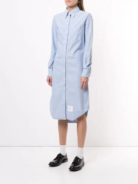 Sukienka koszulowa Thom Browne garniturowa niebieska