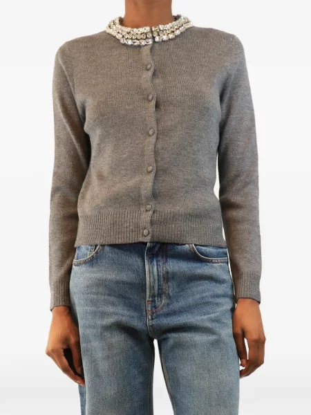 Cardigan Veronica Beard de lână gri