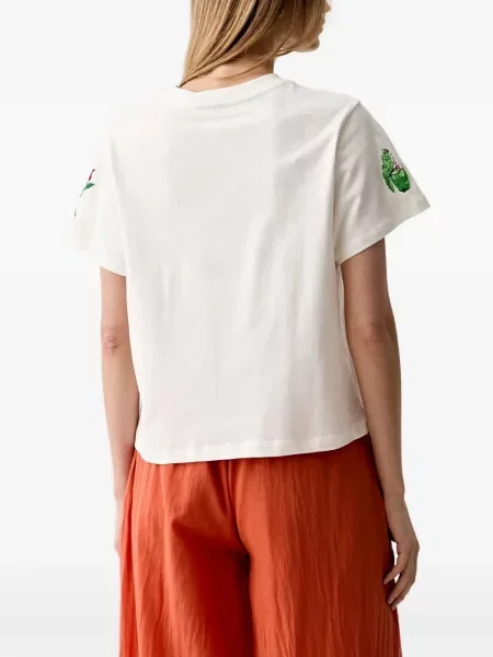 Tricou Farm Rio cu broderie alb