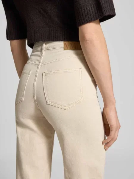 Jeansy Spodnie z szerokimi nogawkami Krój loose fit z Mieszanka bawełny Model Tessa' Vero Moda białe