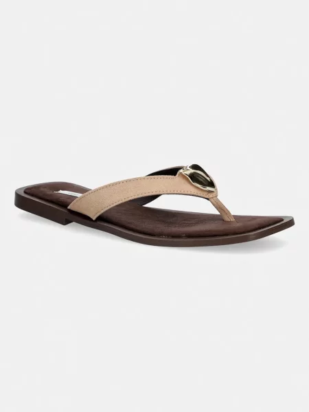 Steve Madden șlapi pentru femei din piele întoarsă Meira bej