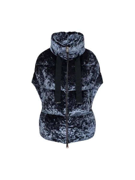 Pikowana kurtka Herno bez rękawów szara