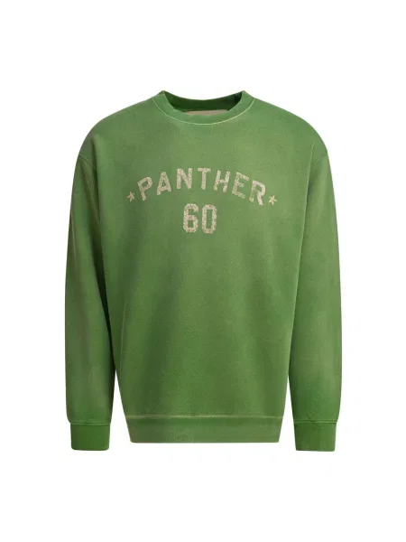 Lniana bluza Valentino casual z nadrukiem zielona