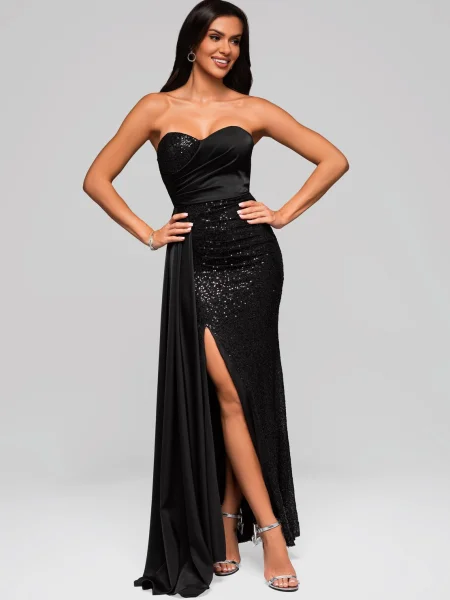 Rochie de seară Edoti de costum negru