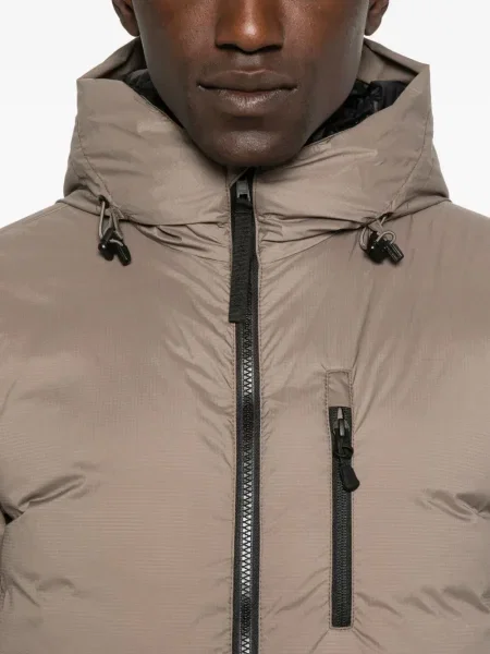 Geacă Canada Goose cu glugă maro
