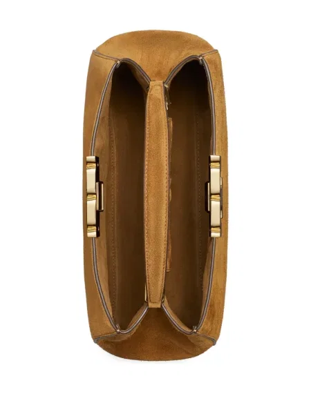 Geantă messenger Tory Burch maro