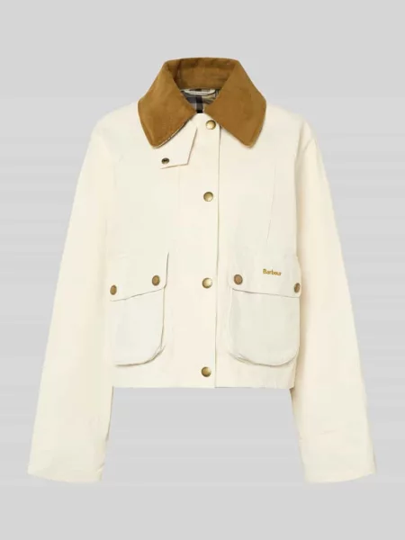 Parka o kroju regular fit z czystej bawełny Barbour biała