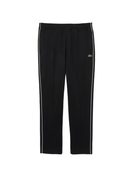 Pantaloni Lacoste cu dungi alergare negru