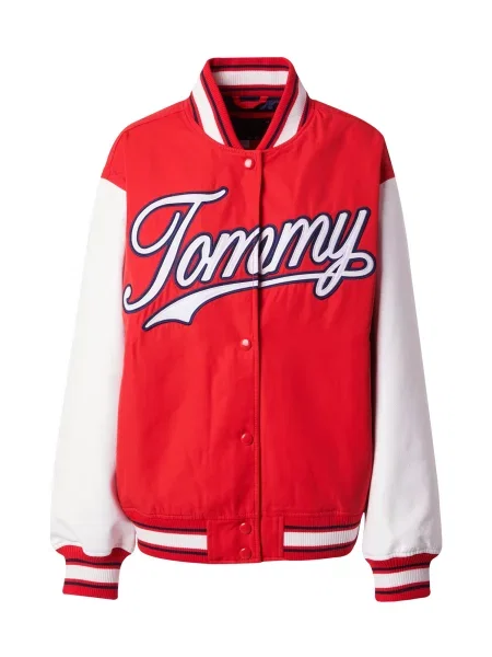 Tommy Jeans Bomber striukė Letterman raudona