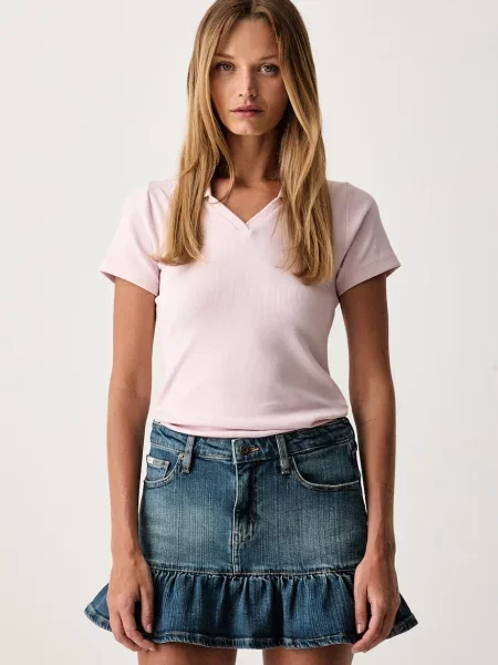 Guess Jeans polo z różowa