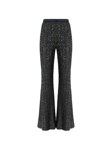 Pantaloni Missoni cu paiete cu dungi negru