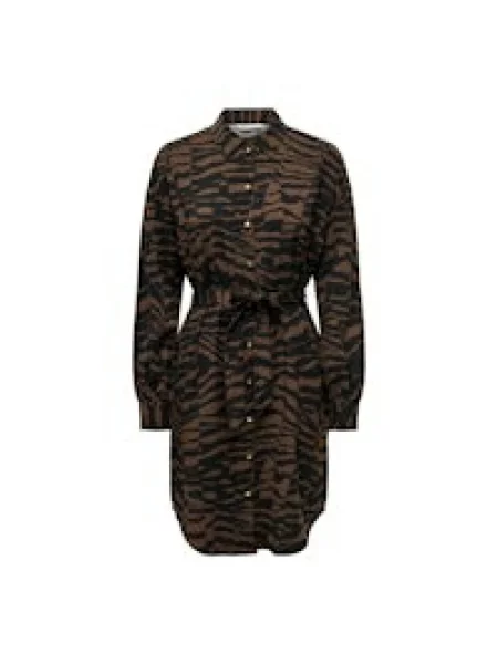 Wielobarwność sukienka koszulowa Only z nadrukiem zwierzęcym