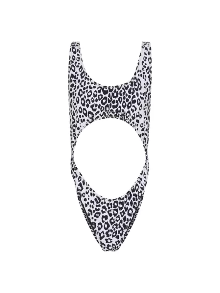 Kopalke Reina Olga s potiskom z leopardjim vzorcem bela