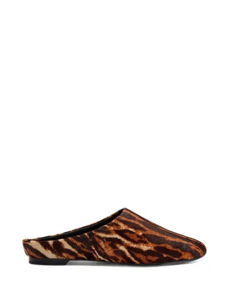 Papuci tip mules Simon Miller cu imagine cu model leopard maro