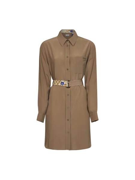 Sukienka koszulowa Burberry brązowa
