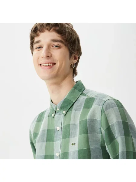 Lacoste сорочка чоловіча зелена