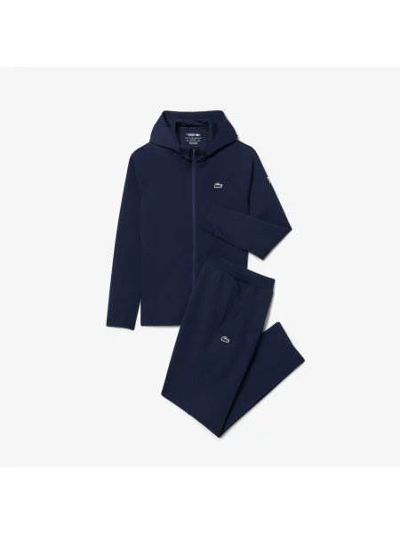 Lacoste Dres Tennis X Novak Djokovic Z Zamkiem Z Nadrukiem Regular Fit granatowy