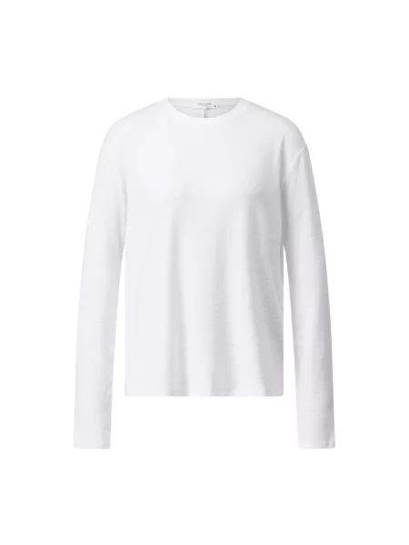 Top Rag & Bone z okrągłym dekoltem casual biały