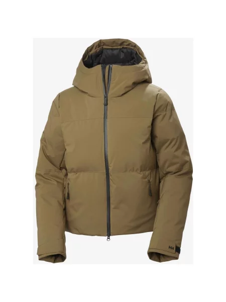 Kurtka z kapturem Helly Hansen Nora Short Puffy Ski Free trzcinowy M zielony