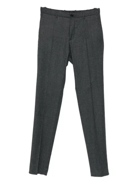 Pantaloni Incotex cu model herringbone gri