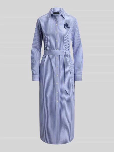 Taliowana sukienka koszulowa z czystej bawełny Lauren Ralph Lauren