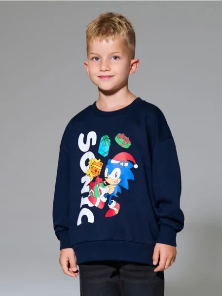 Sinsay Mikina Sonic the Hedgehog námořnická modrá