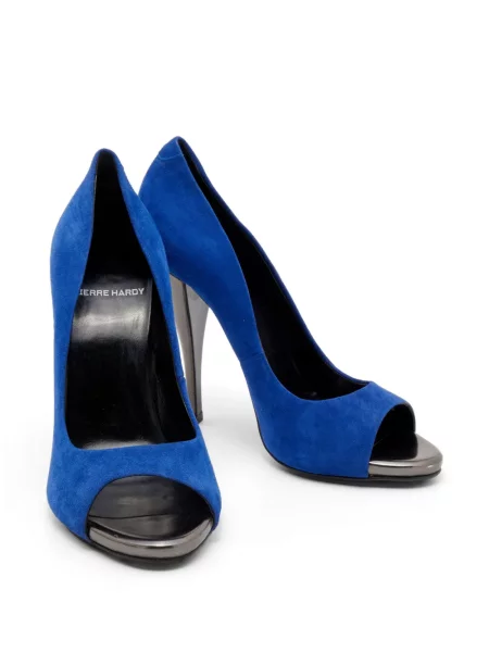 Pantofi cu toc Pierre Hardy din piele de căprioară albastru