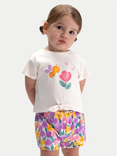 Mayoral Set 2 tricouri și pantaloni scurți violet