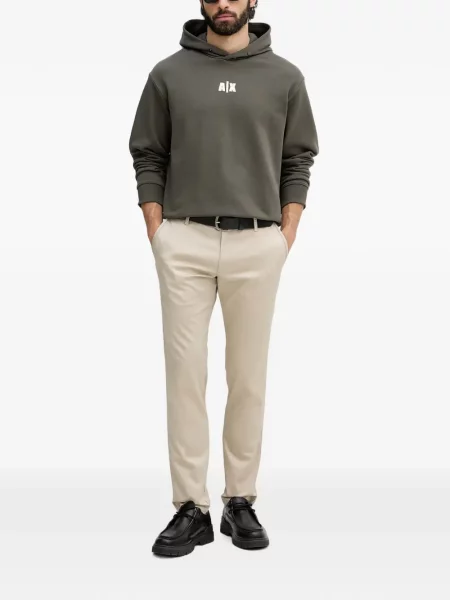 Spodnie Armani Exchange z logo białe