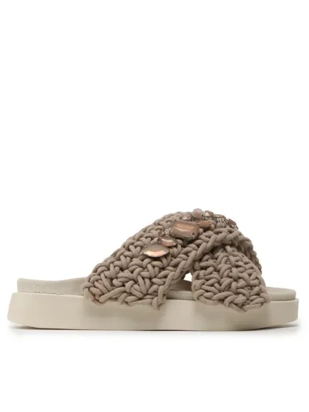 Șlapi Inuikii Woven Stones bej