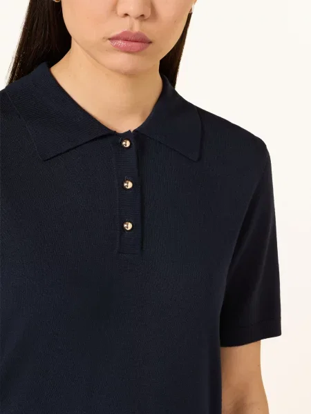 Darling Harbour Pletené Polo Tričko navy námořnictvo