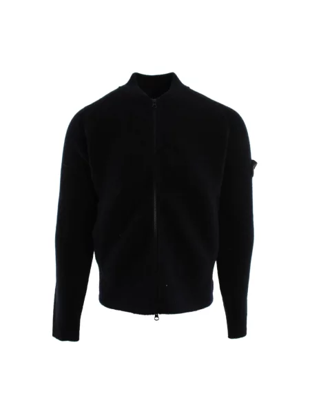 Bluza Stone Island wełniana z kamieniami niebieska