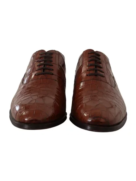Półbuty Dolce And Gabbana skórzane brązowe