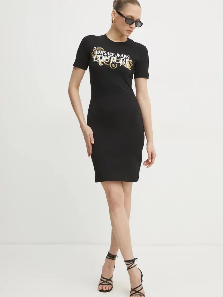 Мини джинсовое платье Versace Jeans Couture черное